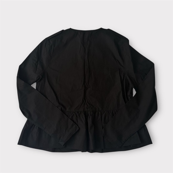 NWT💕 GANNI Cotton Poplin Tie String Peplum Blouse Top - SZ 34 (XS) - Picture 7 of 7